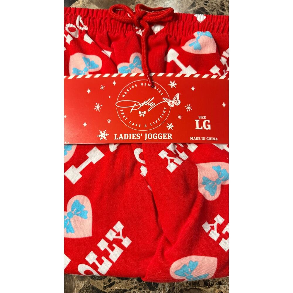 NEW Dolly Parton "I Heart Dolly" Printed Jogger Pants - Adult Large - Picture 2 of 6